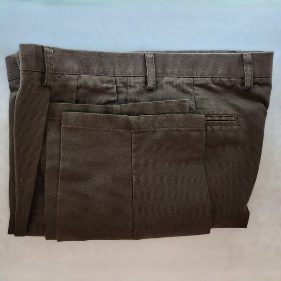 Chocolate Brown Pleated Trousers for Men - Picture 5 of 9